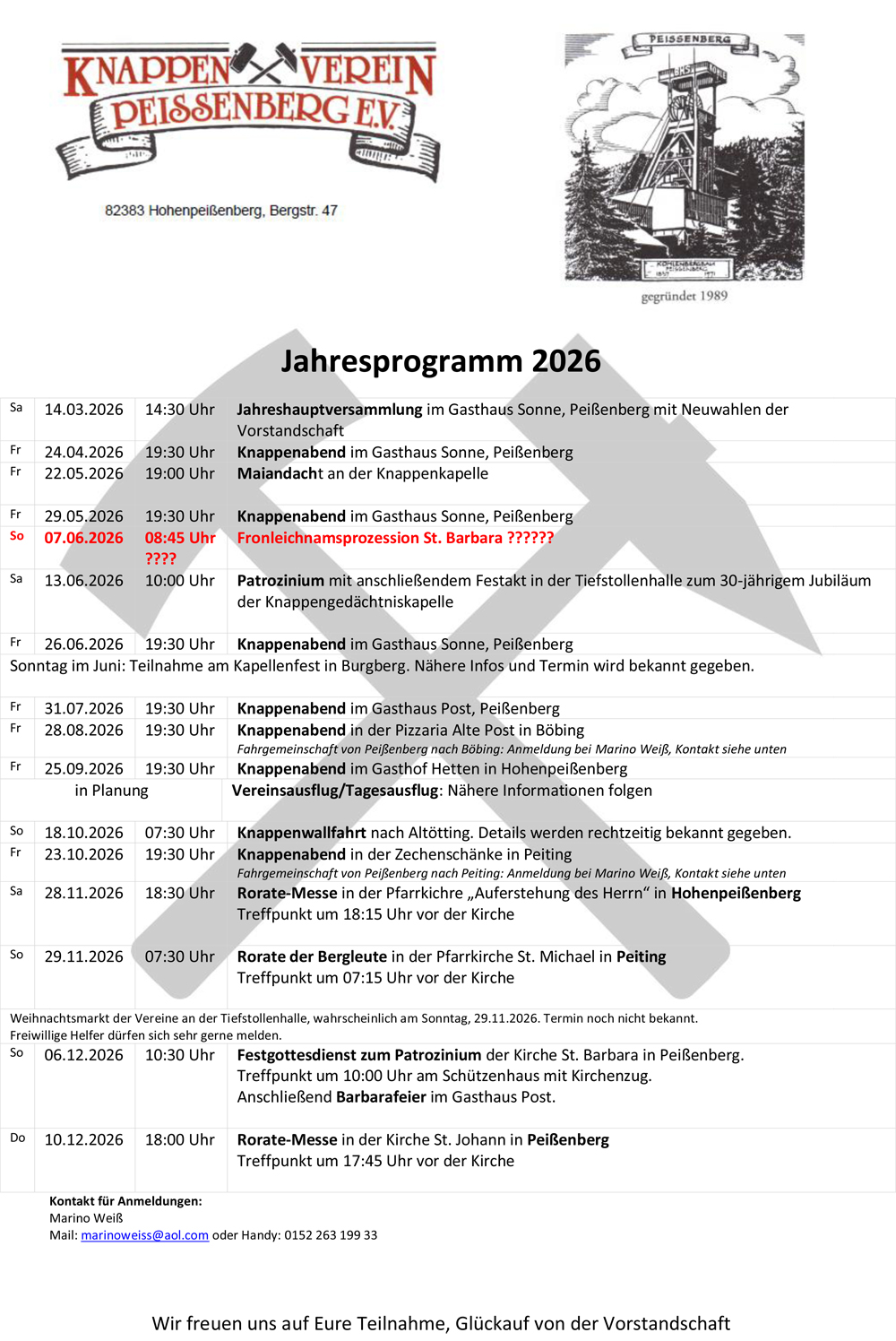 &copy; by Knappenverein Peissenberg